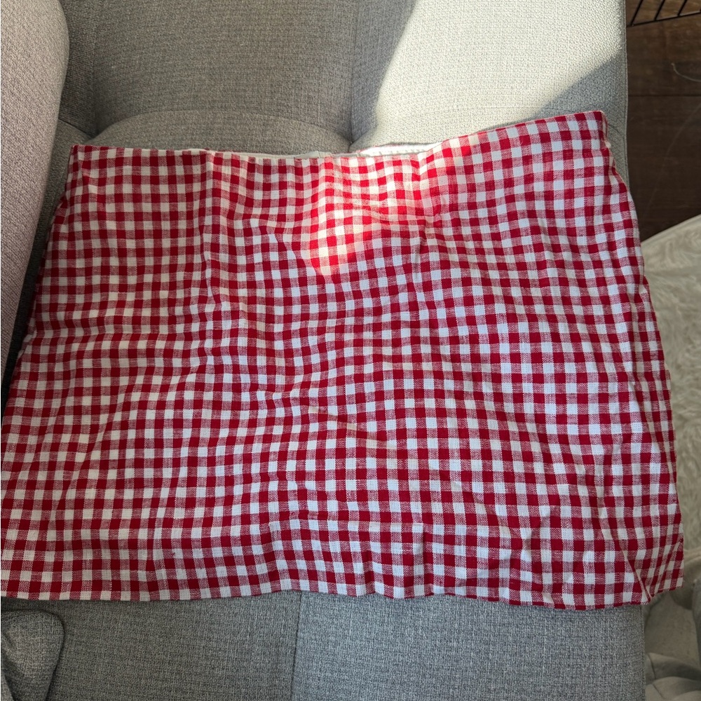 Red and White Checkered Women's Skort